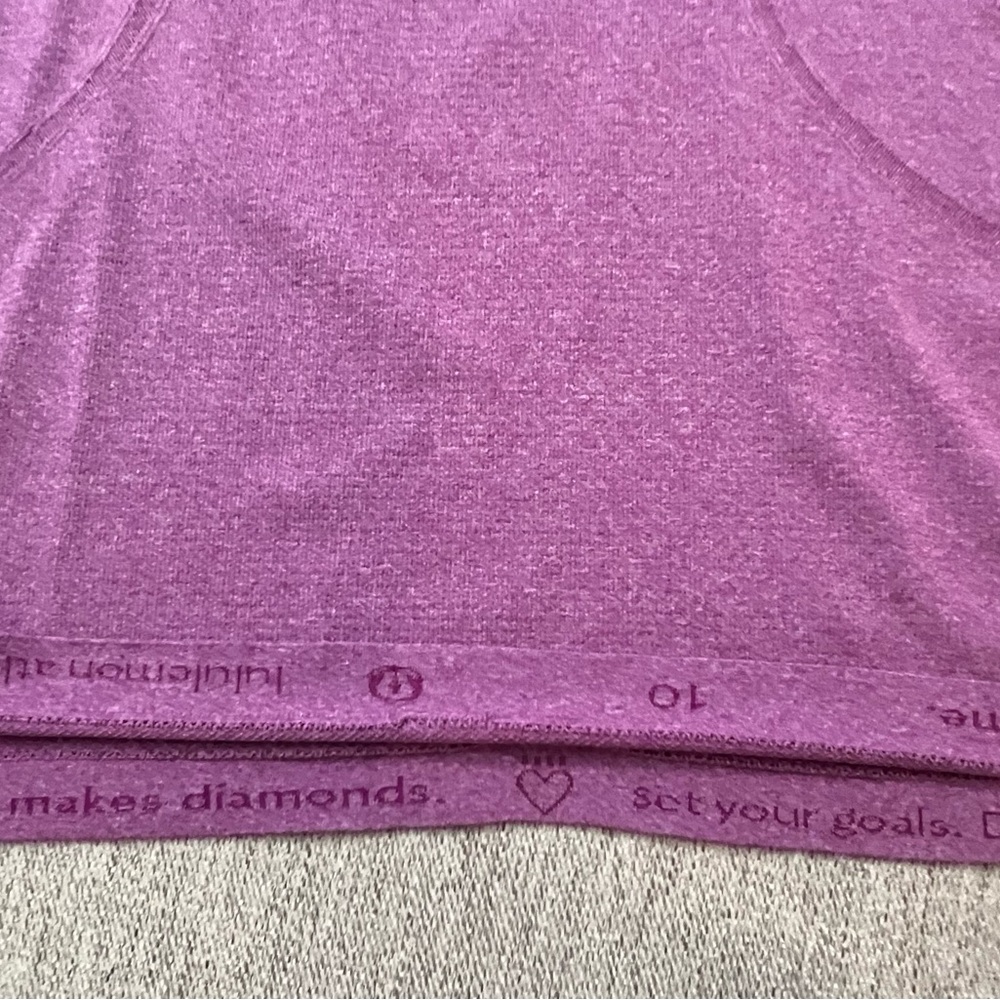 Lululemon Swiftly Tech Short Sleeve Top Heathered Purple — Size 10 - Picture 6 of 12